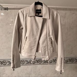 White Express Moto Jacket Size M